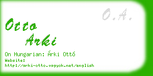 otto arki business card
